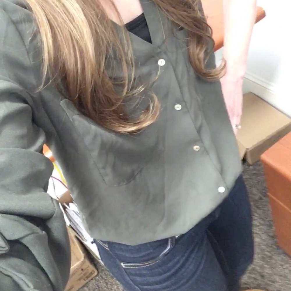 Express button front shirt